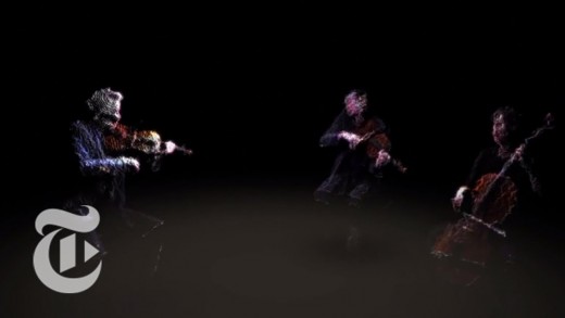 Num projeto inovador, o Kronos Quartet, transforma sua música e movimento em “nuvens de pontos”