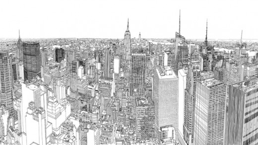 Uma ilustração gigante de Nova York – e um timelapse de todo o desenho