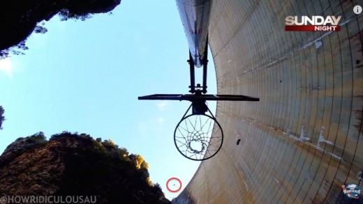 Do alto dessa barragem, uma cesta a 140 metros de altura bate o recorde mundial