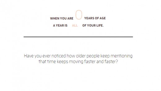 O tempo passa mais rápido quando ficamos mais velhos – e este site explica o porquê
