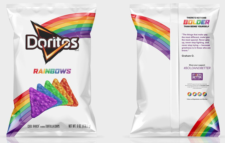 Doritos mais coloridos em apoio à causa LGBT!