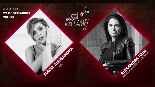 ⁣”Rock Reclame”: Flávia Alessandra (atriz) e Alexandra Pain (C6 Bank)