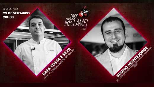 ⁣”Rock Reclame”: Rafa Costa e Silva (chef de cozinha) e Bruno Montejorge (iFood)