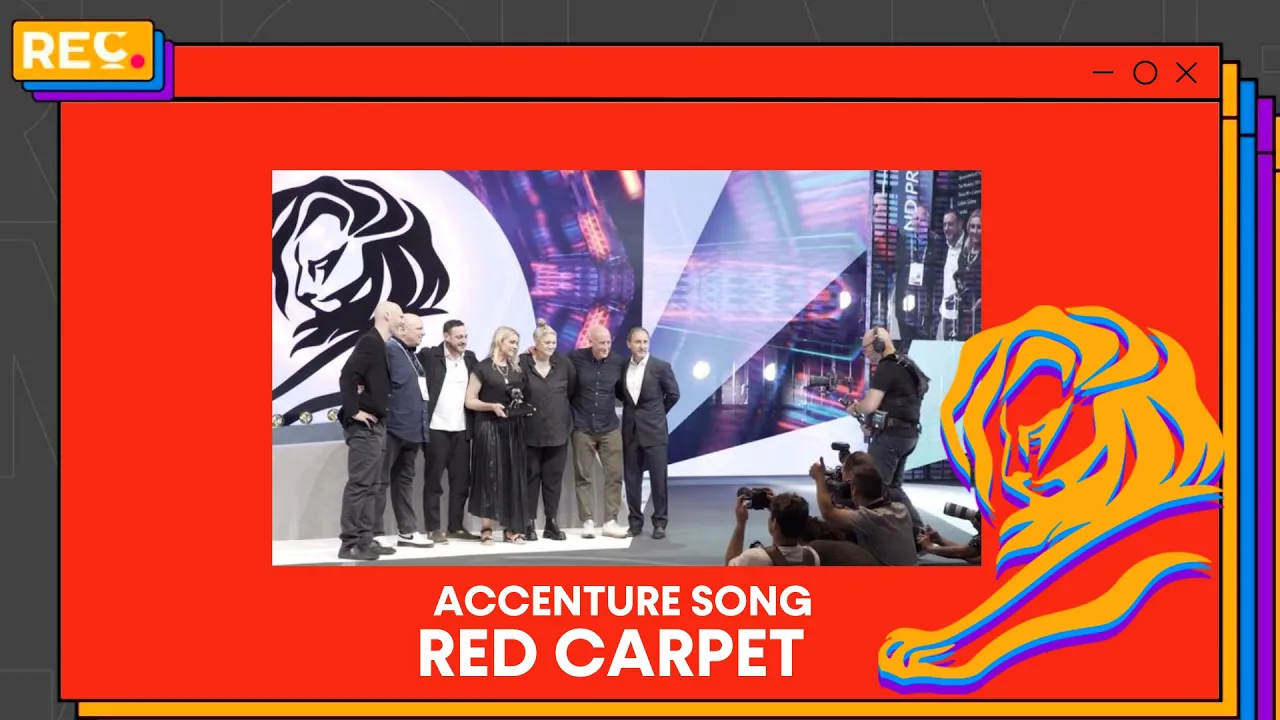 Reclame em Cannes Red Carpet com Accenture Song Inspirad