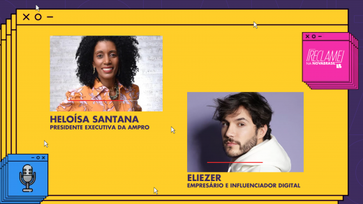 Reclame na Novabrasil –  Heloísa Santana, Presid. Exec. AMPRO e Eliezer, Empresário e Inf. Digital.